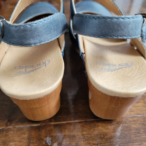 Dansko Wedge Mary Jane 38 Blue - Picture 4 of 6